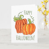 Pair Pumpkins Grußkarte Karte (Gelbe Blume)