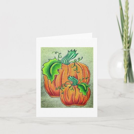 Pair Pumpkins Grußkarte Karte (Vorderseite)