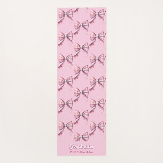 Pairs Gut W/ Zurück zur Schule Funny Pink Karierte Yogamatte (Rückseite)