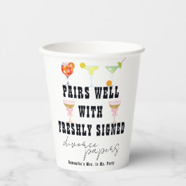 Pairs Well Divorce Papers Cocktail Brunch Party Pappbecher