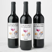 Pairs well with Latkes Hanukkah Funny Gift Wine Weinetikett (Flaschen)