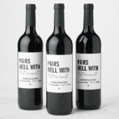 Pairs Well With Retirement Weinetikett (Flaschen)