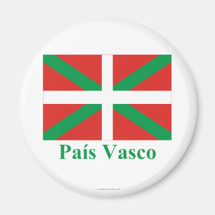 País Vasco (Euskadi) Flagge mit Namen Magnet