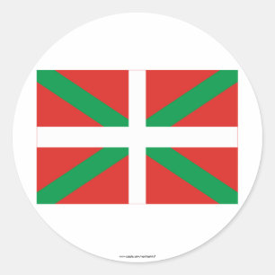 País Vasco (Euskadi) Flagge Runder Aufkleber