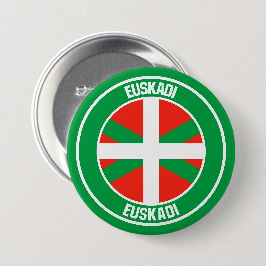 País Vasco RundEmblem Button (Vorne & Hinten)