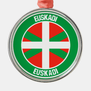 País Vasco RundEmblem Ornament Aus Metall