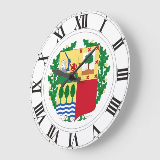 Pais Vasco (Spanien) Wappen Große Wanduhr (Winkel)