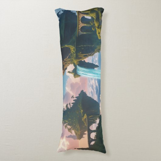 Paisaje de montañas flotantes seitenschläferkissen (Vorderseite Vertikal)