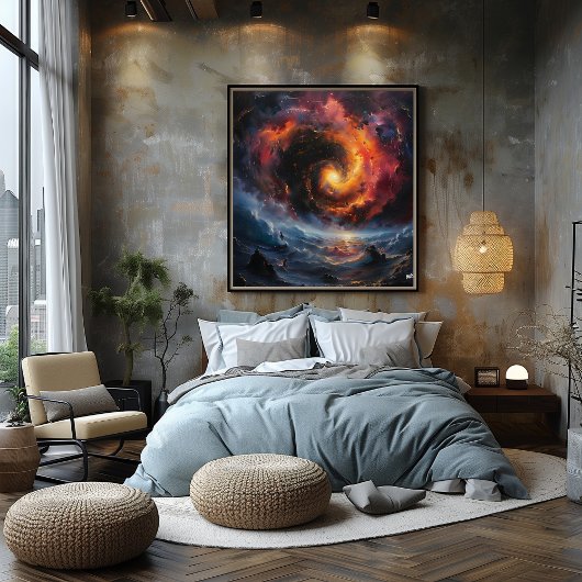 Paisaje Espacial Apocalíptico Poster
