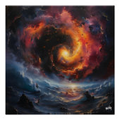 Paisaje Espacial Apocalíptico Poster (Vorderseite)