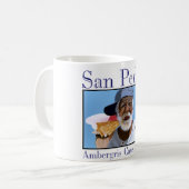 "Paisano an seinem Muscheltelefon " Kaffeetasse (Vorderseite Links)