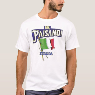 Paisano mit italienischer Flagge T-Shirt