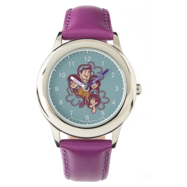 Paisely Flower Scooby-Doo and the Gang Armbanduhr (Vorderseite)