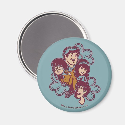 Paisely Flower Scooby-Doo and the Gang Magnet (Vorderseite/Rückseite)