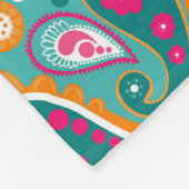 Paisley 70er 60er Boho Retro Fleecedecke (Ecke)