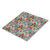 Paisley 70er 60er Boho Retro Fliese (Seite)