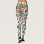 Paisley 70er 60er Boho Retro Leggings (Rückseite)