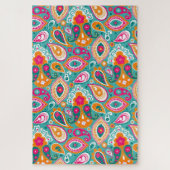 Paisley 70er 60er Boho Retro Puzzle (Vertikal)