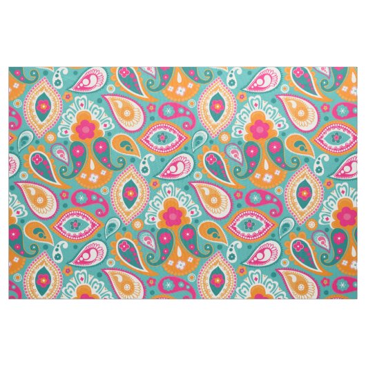 Paisley 70er 60er Boho Retro Stoff (Yard (91,4 cm))