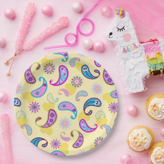 Paisley 90 pappteller (Party)