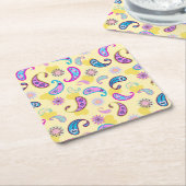 Paisley 90 rechteckiger pappuntersetzer (angewinkelt)