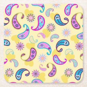 Paisley 90 rechteckiger pappuntersetzer