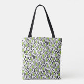 Paisley Abstrakt 230523 - Martian Green, B&W Tasche (Rückseite)