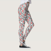 Paisley Abstrakt 230523 - Tropisches Rosa, B&W Leggings (Rechts)