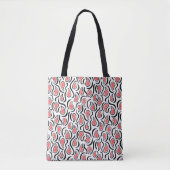 Paisley Abstrakt 230523 - Tropisches Rosa, B&W Tasche (Vorderseite)