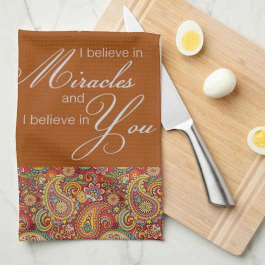 Paisley Angel Kitchen Handtuch (Viertel Falte)