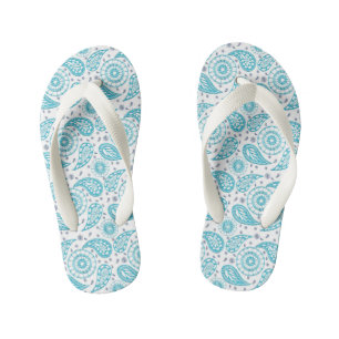 Paisley aquamarines Muster. Kinderbadesandalen