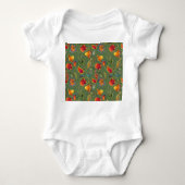 Paisley Aquarell Blume, nahtlos indisches Motiv. Baby Strampler (Vorderseite)