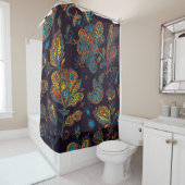 Paisley Aquarell: Blumenmuster Duschvorhang (Beispiel)