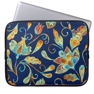 Paisley Aquarell Blumenmuster Fliesen: Blume, f Laptopschutzhülle