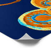 Paisley Aquarell Blumenmuster Fliesen: Blume, f Poster (Ecke)