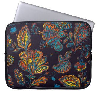 Paisley Aquarell: Blumenmuster Laptopschutzhülle