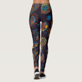 Paisley Aquarell: Blumenmuster Leggings (Rückseite)
