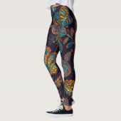 Paisley Aquarell: Blumenmuster Leggings (Links)