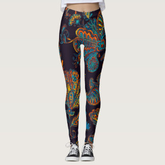 Paisley Aquarell: Blumenmuster Leggings