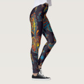 Paisley Aquarell: Blumenmuster Leggings (Rechts)