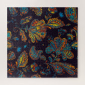 Paisley Aquarell: Blumenmuster Puzzle (Horizontal)