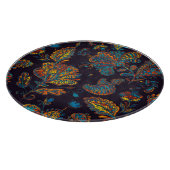 Paisley Aquarell: Blumenmuster Schneidebrett (Ecke)