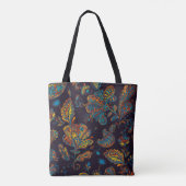 Paisley Aquarell: Blumenmuster Tasche (Rückseite)