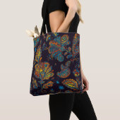 Paisley Aquarell: Blumenmuster Tasche (Von Nahem)