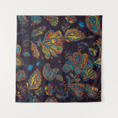 Paisley Aquarell: Blumenmuster Wandteppich (Vorderseite (Horizontal))