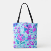 Paisley Aquarellmuster Fliese: Blume, f Tasche (Rückseite)