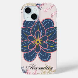Paisley Art, Blue und Lila Graphic Case-Mate iPhone Hülle