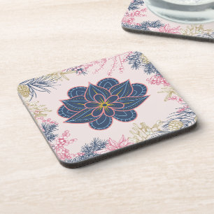 Paisley Art, Blue und Lila Graphic Getränkeuntersetzer