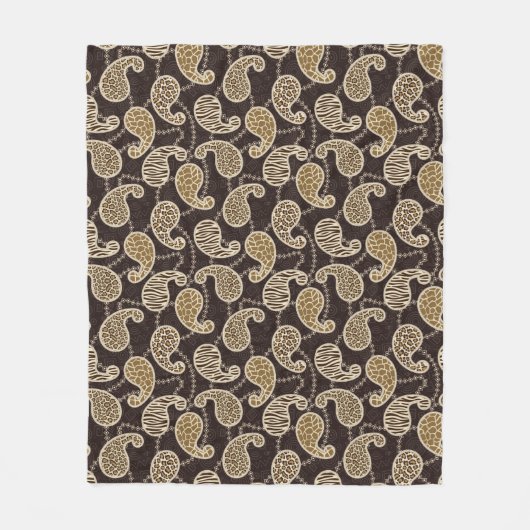 Paisley-Arthintergrund Fleecedecke (Vorderseite)