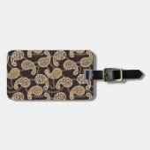 Paisley-Arthintergrund Gepäckanhänger (Vorderseite horizontal)